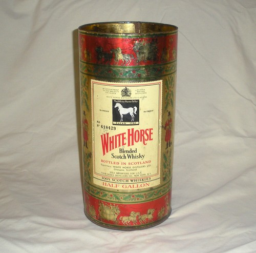 Vintage white horse - horse, scotch