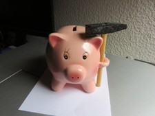 Tirelire à casser "cochon" TBE en plâtre ?