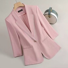 Veste Rose Poudré Slim Femme