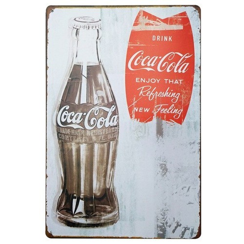 Plaque metal coca cola - plaque, en