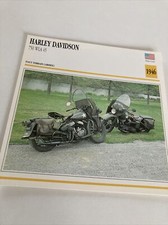 Harley Davidson 750 WLA 45 1946 fiche carte moto collection édition Atlas