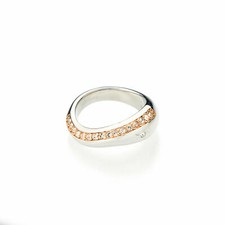 Bague Alliance Thierry Mugler  plaquée Argent Or Rose avec Zirconium T56. 79,90€