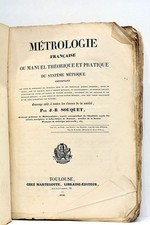 SOUQUET MÉTROLOGIE FRANÇAISE MANUEL SYSTÈME MÉTRIQUE TOULOUSE 1840