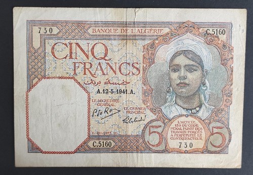Algérie billet francs du - de,