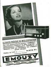Publicité ancienne poste radio Lemouzy 1937 issue de magazine