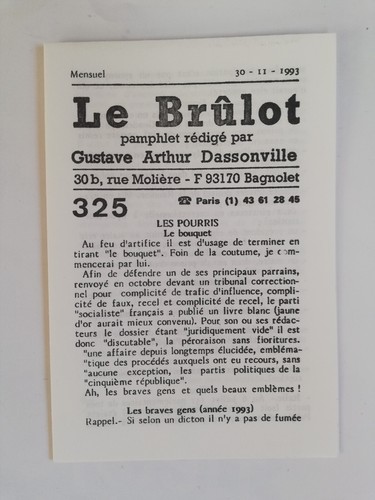 Brulot revue mensuel - le,