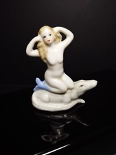 Figurine Crocodile Baigneuse Pin-up Sexy Nue Style Art Deco Style Art Nouveau Po