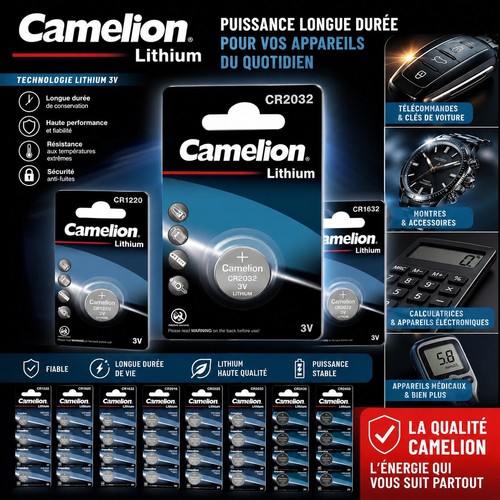 Pile bouton camelion cr1220 - pile,