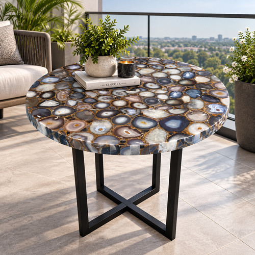Table basse ronde en - basse, 36"