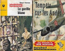 HENRI VERNES--Lot x 2 BOB MORANE le gorille blanc-Tempète sur les andes-MARABOUT