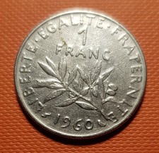 pièce 1 franc 1960 très bon