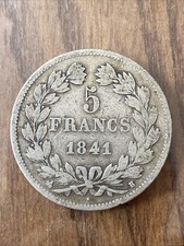 pièce argent 5 francs Louis Philippe I 1841 B