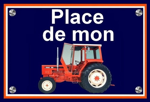 Plaque place mon tracteur - plaque, de