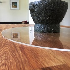 Ovale Plan de Travail Épargnant / Table Protecteurs en Clair Gloss Finir,Bespoke