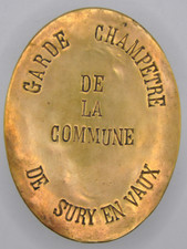 Plaque de métier - SURY EN