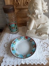 ASSIETTE TOLE EMAILLEE germany decor floral