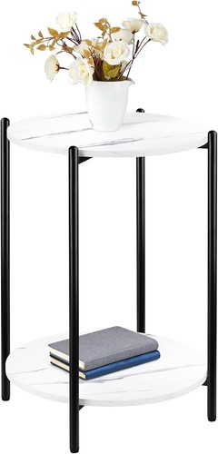 Faux marble end table - end,
