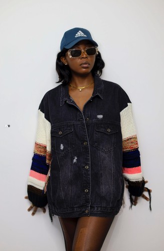 Pull jean femme manches