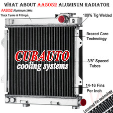2 Rangées Aluminium Radiateur