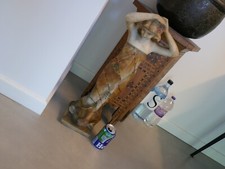 importante statue de femme en albatre,art nouveau/art deco,H 60cm,P 8kg