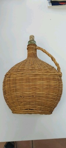 Bouteille dame jeanne - jeanne, d'osier