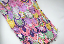 Grand ECHARPE CHALE COTON ARTISTE PATCHWORK 51 x 186cm NEUF tout fait main !