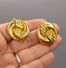 BOUCLES D'OREILLES clips Couture VINTAGE 1980 Earrings