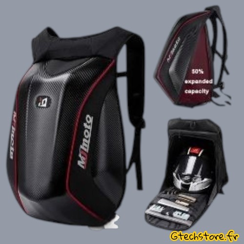 Sac dos moto rigide fibre - sac,