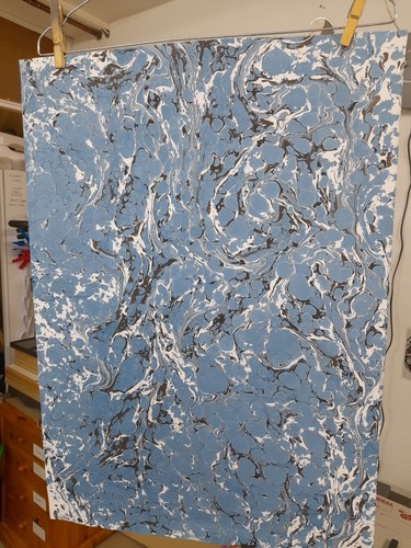 Papier marbré cuve - marbré, à