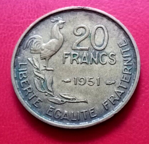 Francs 1951 france pièce - 20,