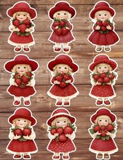 Cute Strawberry Girl Die Cut