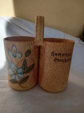 Pot ramasse couvert en grès en très bon état