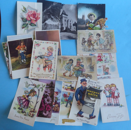 Lot carte postale cpa germaine - carte,