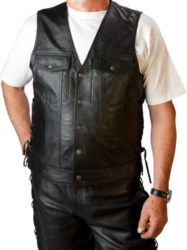 Motard gilet cuir 501 - motard,