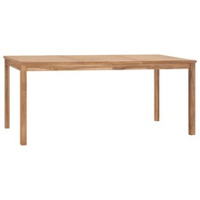 Bois de Teck Solide Table à Dîner de Jardin 180x90x77 cm Salle à Manger vidaXL