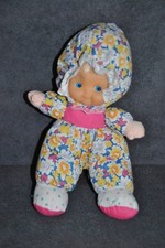 ?Poupée Fleur Bleu Rose NICOTOY Tissus Chiffon Ancien Modèle Vintage 30 Cm