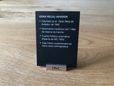 Plaque de montre IWC GRAN AVIATOR - méthacrylate - pour montres de collection