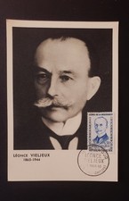 CARTE  MAXIMUM 1959 - 1er jour - LEONCE VIELJEUX , RESISTANT 2de GUERRE MONDIALE