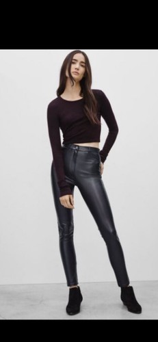 Wilfred faux leather pant - leather,