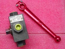 vanne bille 3 voies Hydac KH3-G1/4-L-1184 boîtier/bille acier 91876300 +clé SW12