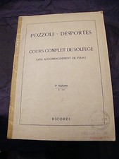 "Partition Cours complet de solfège 9 ème Volume Pozzoli Desportes"