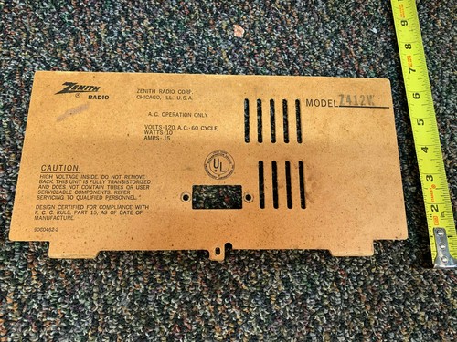 Original back for zenith model - back,