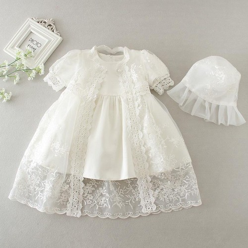 Robe baptême dentelle - robe,