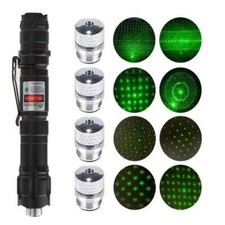 RARE Pointeur laser 1MW VERT 20KM batterie chargeur + 5 Caps SUPER KALEIDOSCOPE+