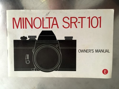 Minolta srt 101 manuel - minolta, texte