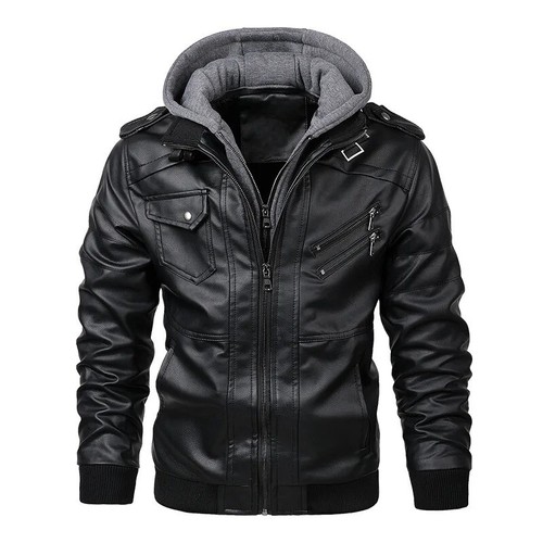 Blouson hiver cuir pu - d'hiver,