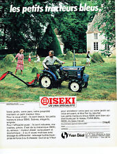 Publicité Advertising 088  1984   Yvan Béal  tracteur bleu  Iseki