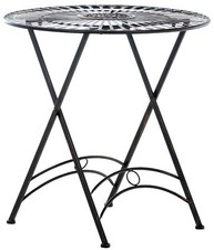 Table de Jardin ronde Tegal en Fer Ø 70 cm  Solide et Résistante