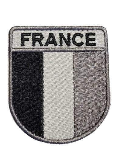 Ecusson france gris avec - france,