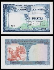 INDOCHINE - VIETNAM - Etats CAMBODGE LAOS VIETNAM -1 piastre - 1954 - P105 - SPL